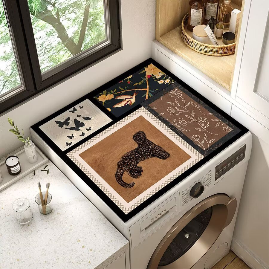 Wildlife-Themed Laundry Room Mat Bowlift