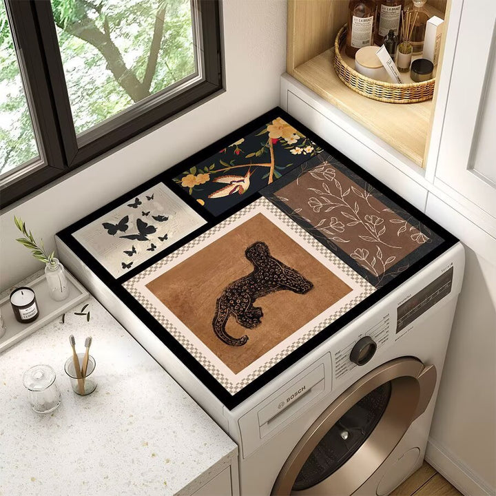 Wildlife-Themed Laundry Room Mat Bowlift