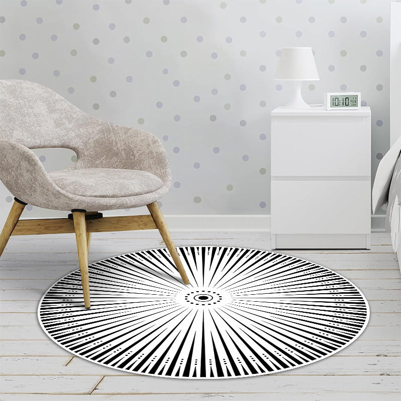 Floral Patterned Round Area Rug Bowlift