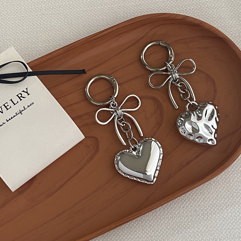 Heart-Shaped Charm Keychain Bowlift 1787102644