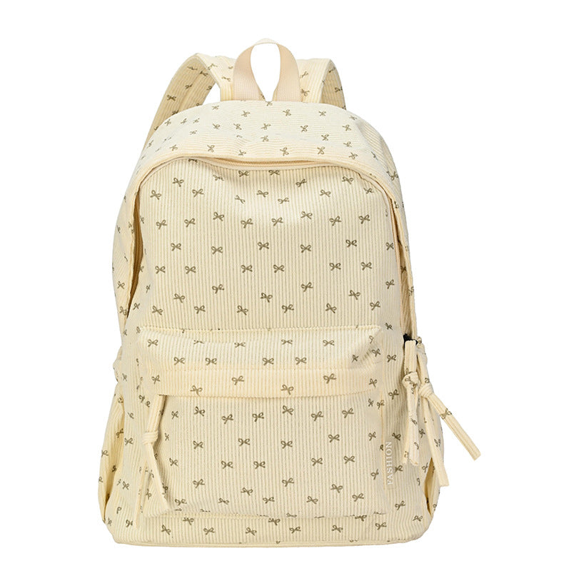 Playful Corduroy Backpack Bowlift