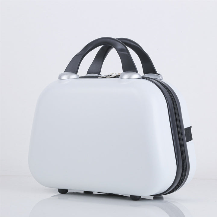 compact hard-shell travel cosmetic vanity case with dual top handles and secure zipper closure Bowlift