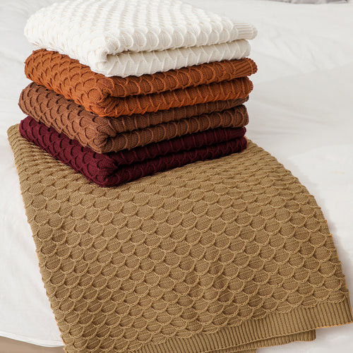Cozy Knitted Throw Blanket Bowlift