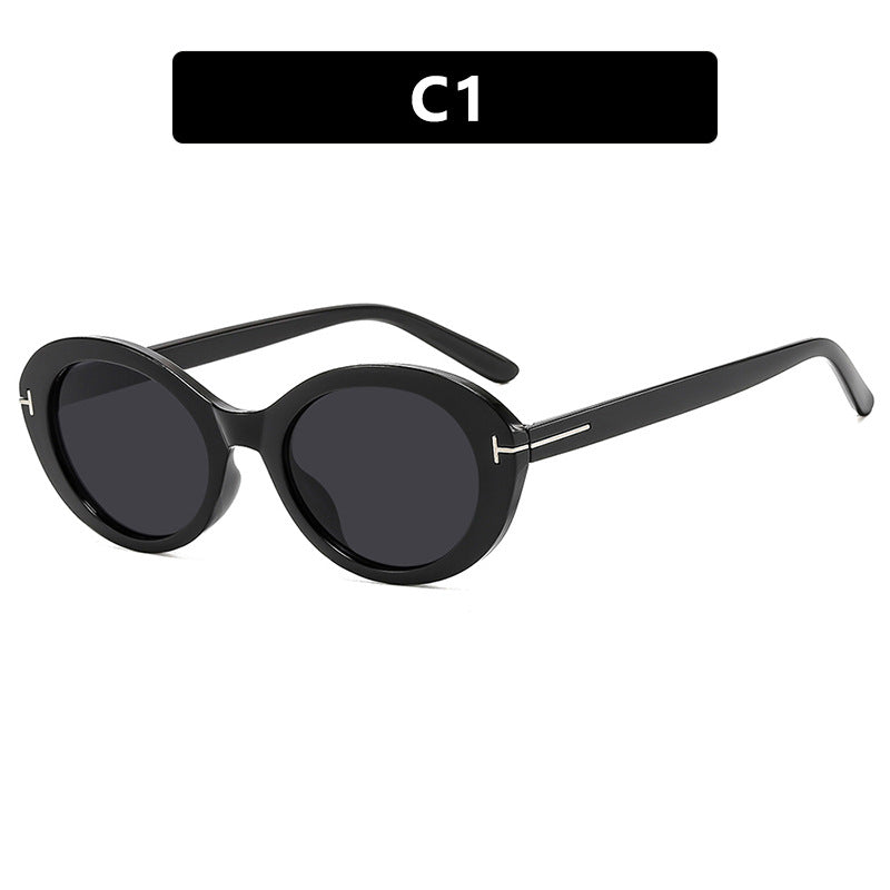 Ladies fashionable sunglasses with innovative oval frame and UV protection Bowlift