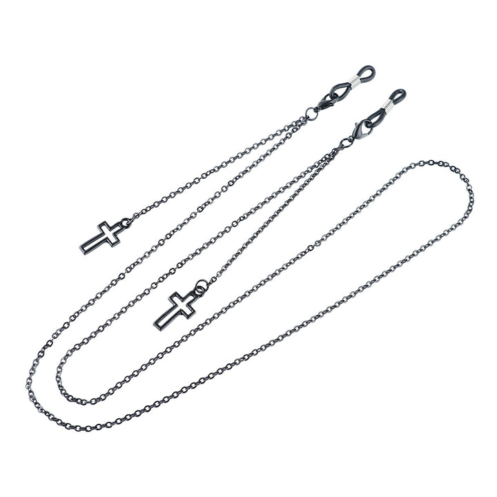 Dual Cross Pendant Eyewear Chain Bowlift