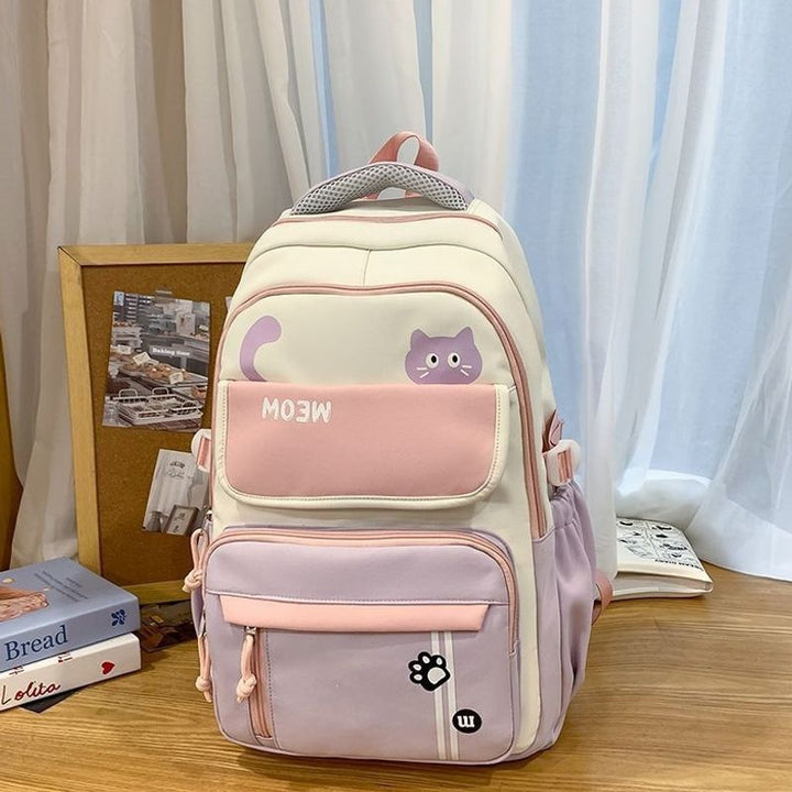 Fun Cat-Themed School Backpack Bowlift
