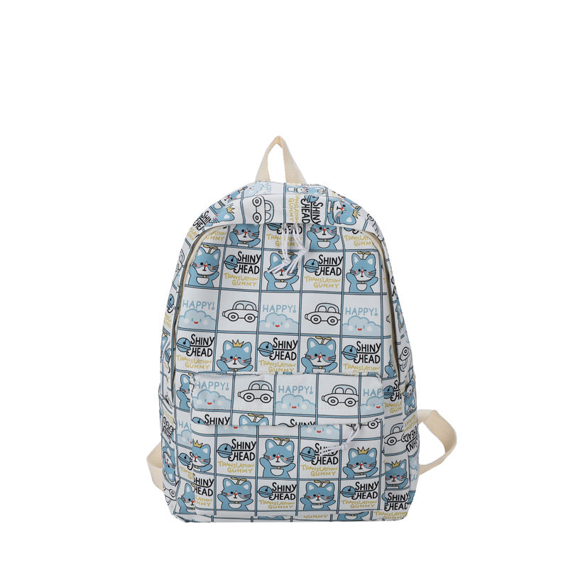 Cartoon Patterned Backpack Bowlift