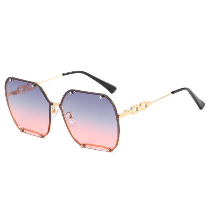 Women's elegant hexagonal designer sunglasses with luxurious accents Bowlift