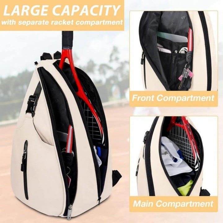 Tennis backpack with special compartment for rackets and drink sleeve Bowlift