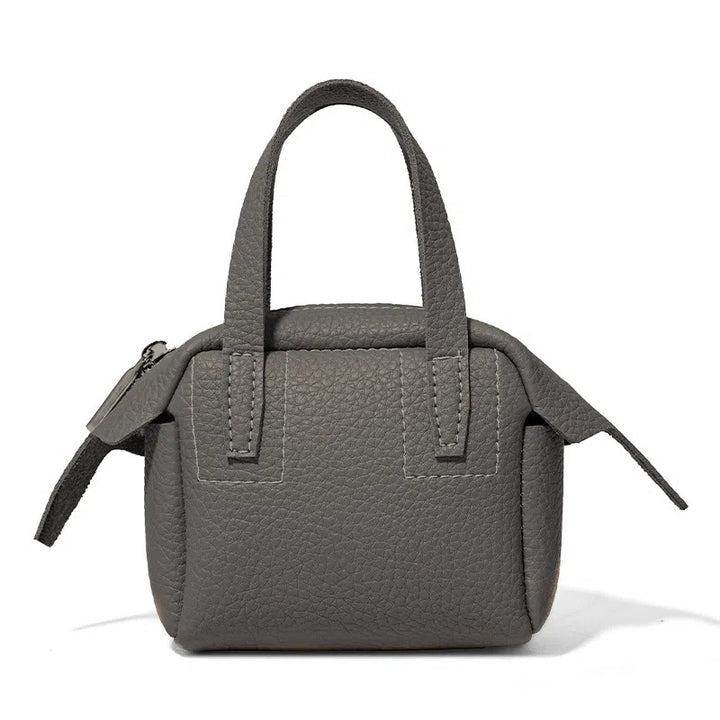 Compact Textured Handheld Satchel Bowlift