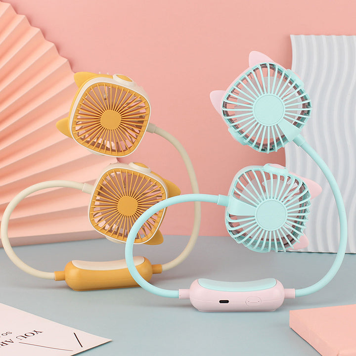 Women Portable Dual-Fan with Custom Design Bowlift