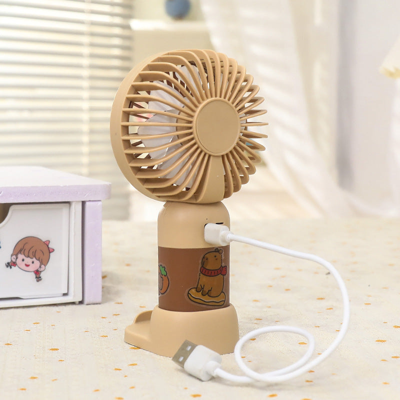 Women's Portable USB Desk Fan with Cute Animal Design Bowlift