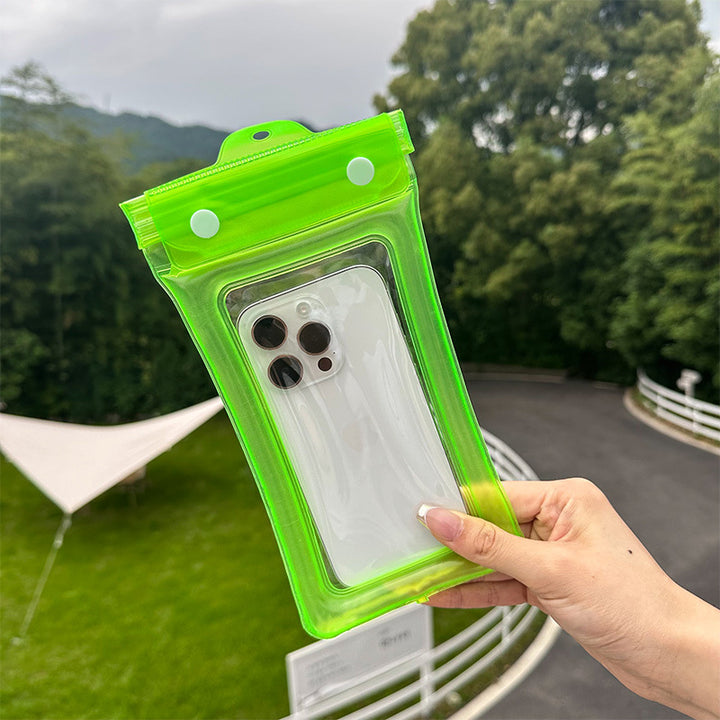 Waterproof phone pouch with adjustable lanyard and transparent touch-sensitive sleeve Bowlift