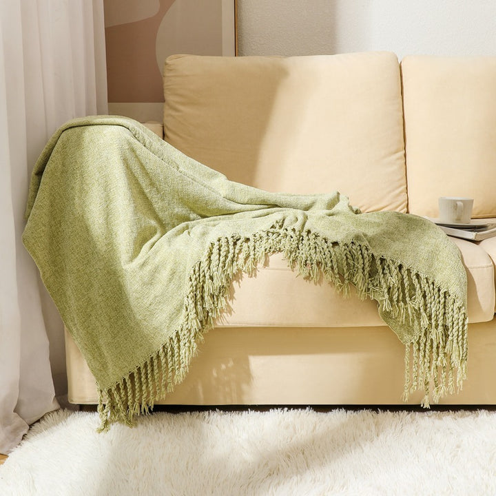 Elegant Fringe Throw Blanket Bowlift