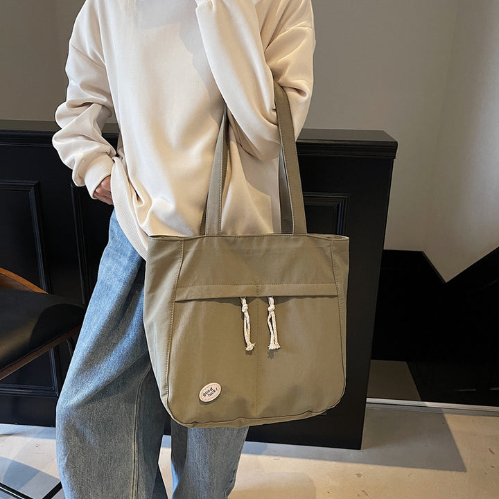 Casual Multi-Pocket Canvas Tote Bag Bowlift