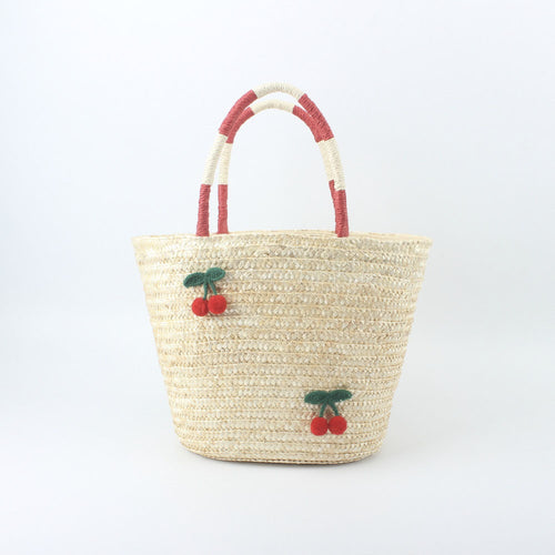 Basket bag with handcrafted fruit motifs Bowlift
