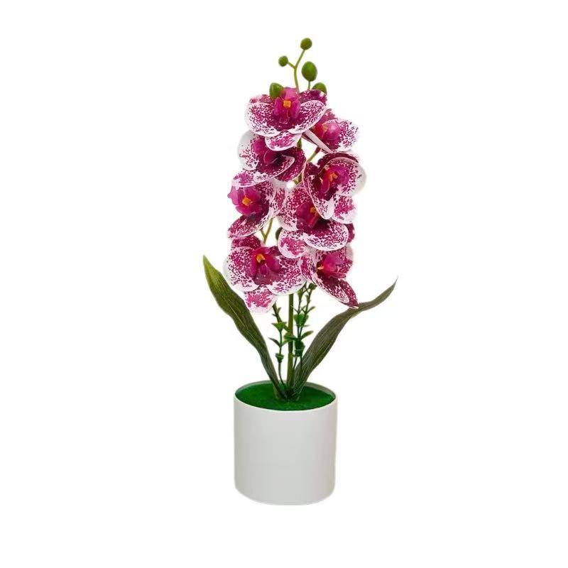 Decorative Artificial Orchid Arrangement for Tabletop Home Decor