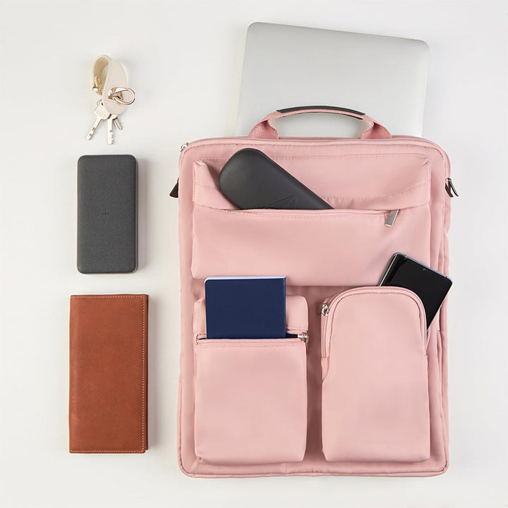 Multifunctional Laptop Carrying Bag with Extendable Luggage Fixing System Bowlift