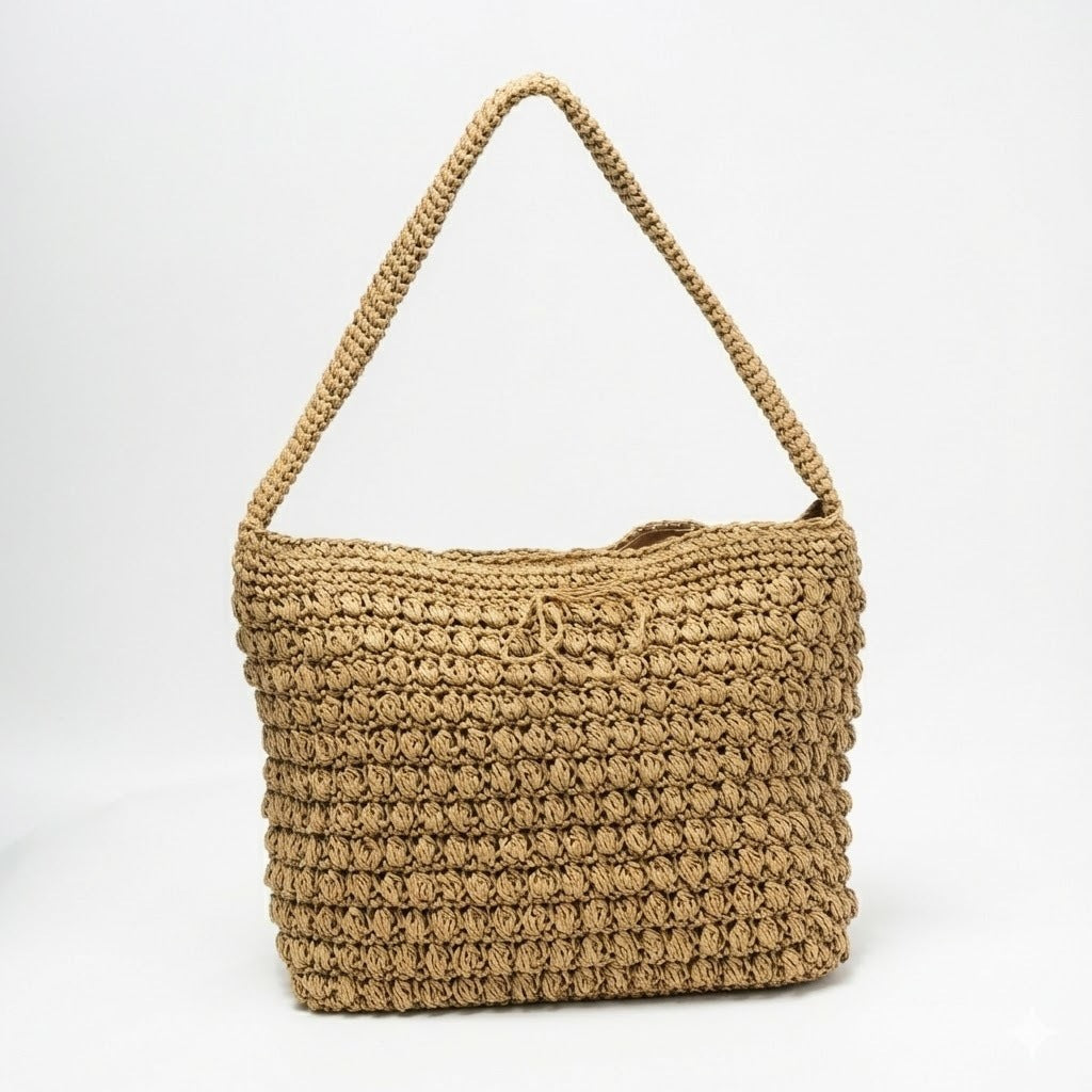 Fashionable Macrame Shopper Bag Bowlift