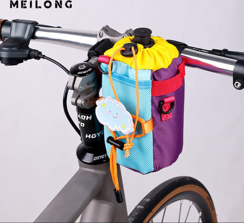 cute insulated kids water bottle carrier pouch with multiple adjustable hook-and-loop straps and mesh pocket Bowlift