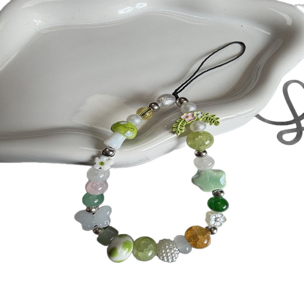 Charming Beaded Phone Strap Bowlift