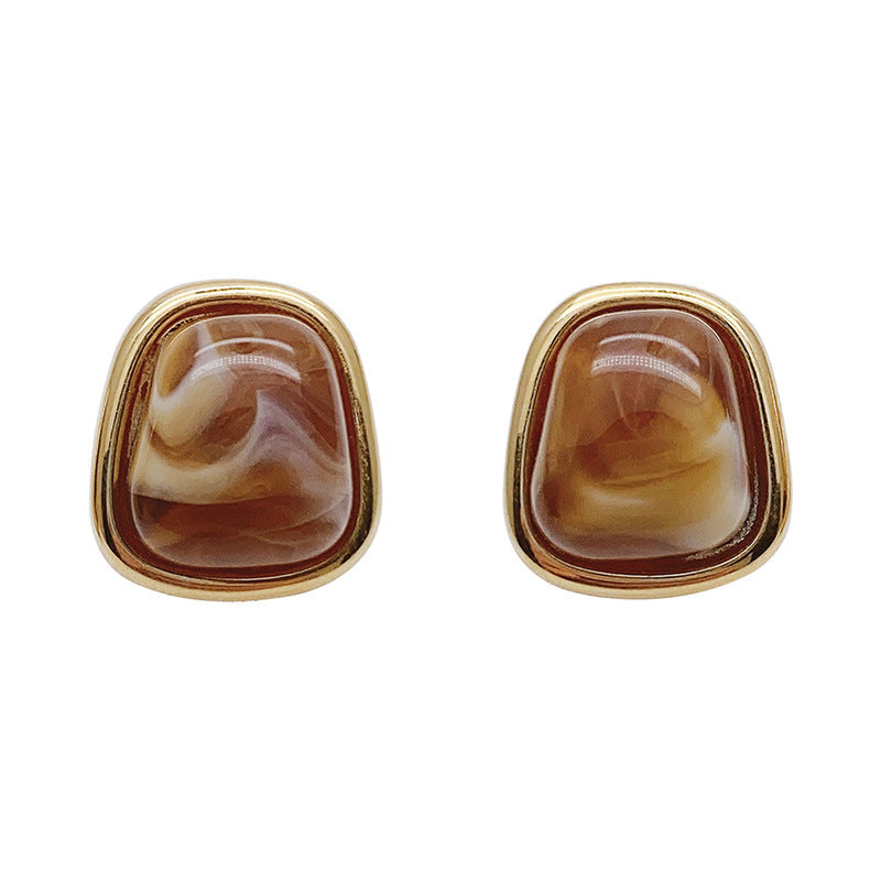 Glamorous earrings with high-quality amber elements Bowlift