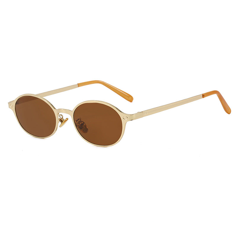 Women's round glasses with a delicate metal frame and comfortable nose pads Bowlift
