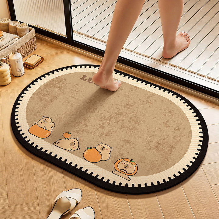 WoCute Cartoon Bath Mat Bowlift