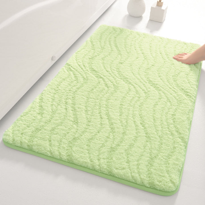 Soft Wave Pattern Bathroom Mat Bowlift