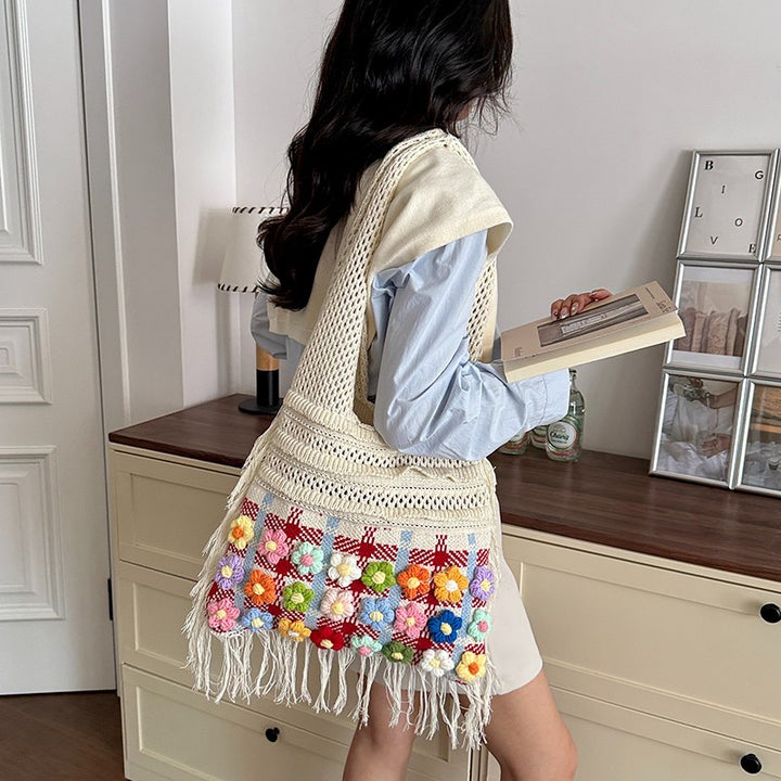 Handcrafted Floral Crochet Tote Bowlift