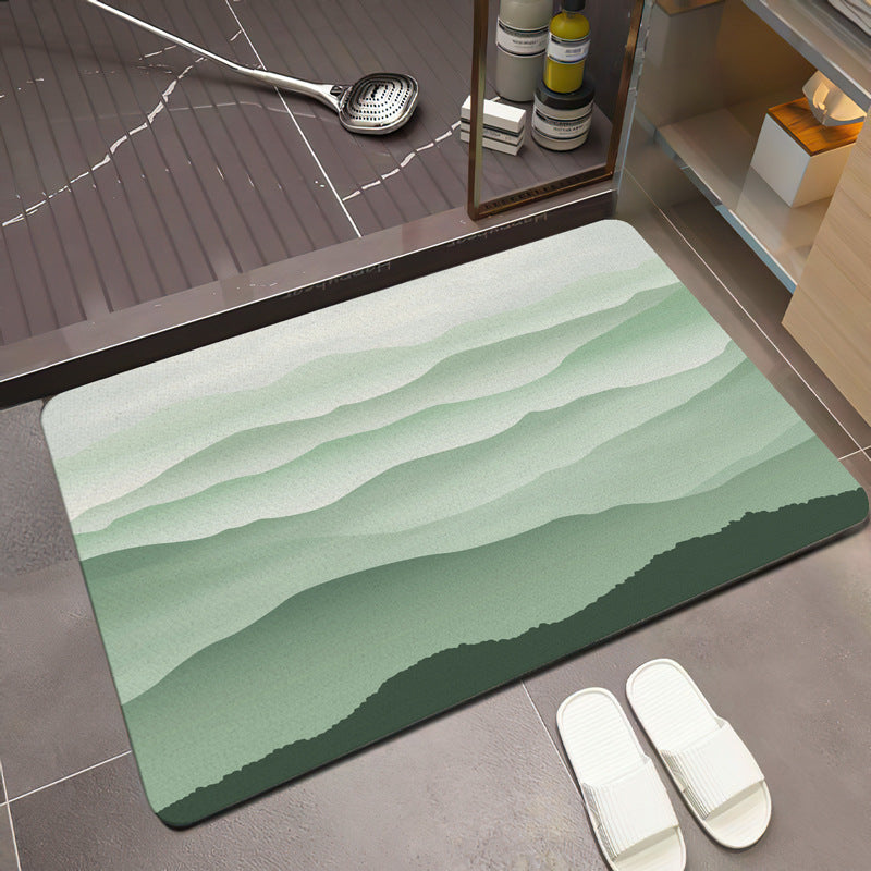 Scenic Mountain Landscape Bath Mat Bowlift