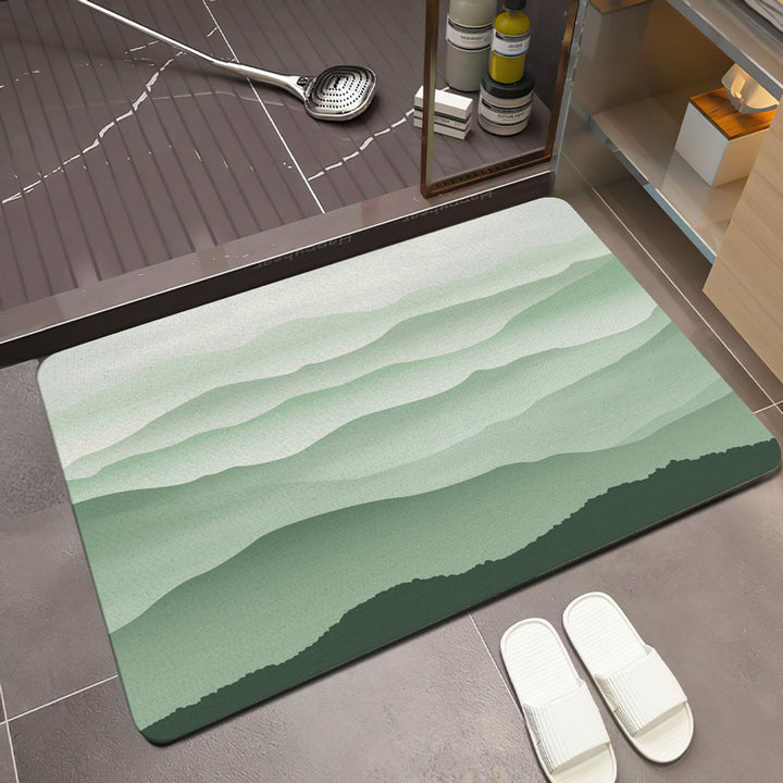 Scenic Mountain Landscape Bath Mat Bowlift
