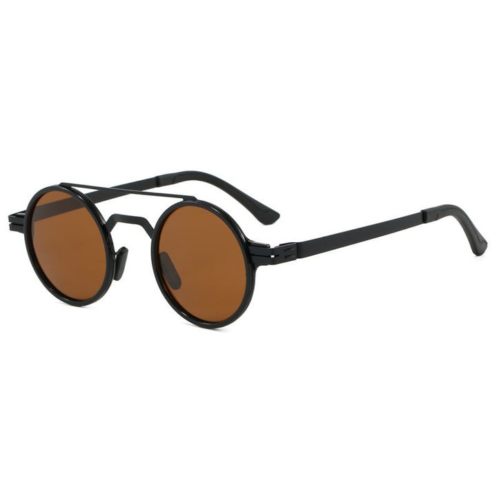 Ladies fashionable round sunglasses with minimalist design Bowlift