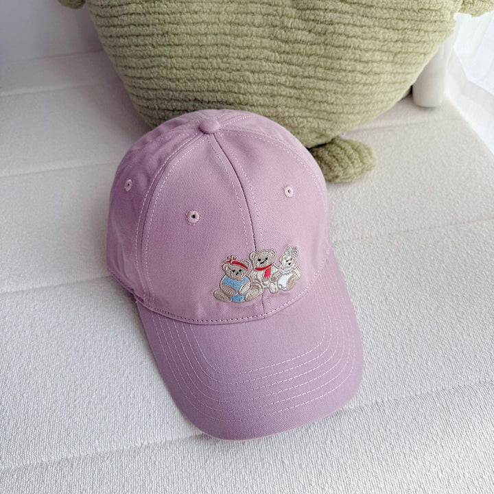 Women's Playful Embroidered Bear Cap Bowlift