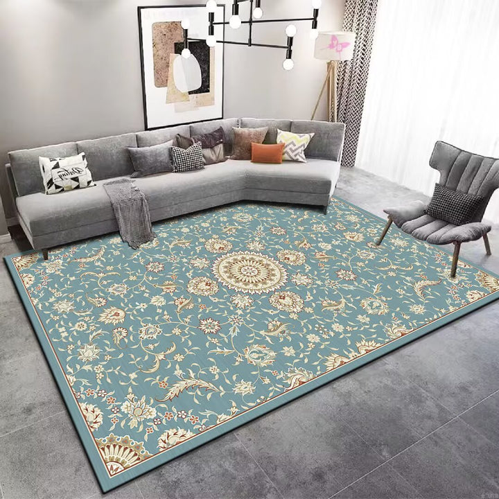 Vintage Floral Patterned Area Rug Bowlift