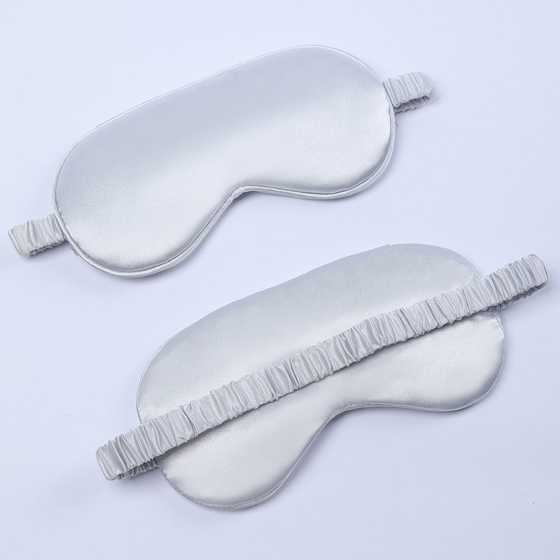 Women's nano silk sleep mask with padded eye area, adjustable elastic band, and storage pouch Bowlift