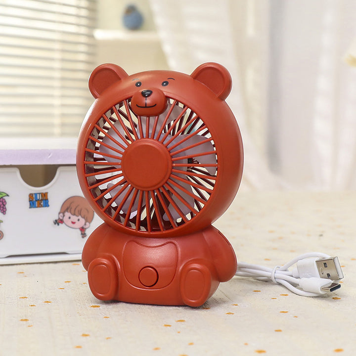 Portable Usb Hand Fan in Creative Bear Design Bowlift