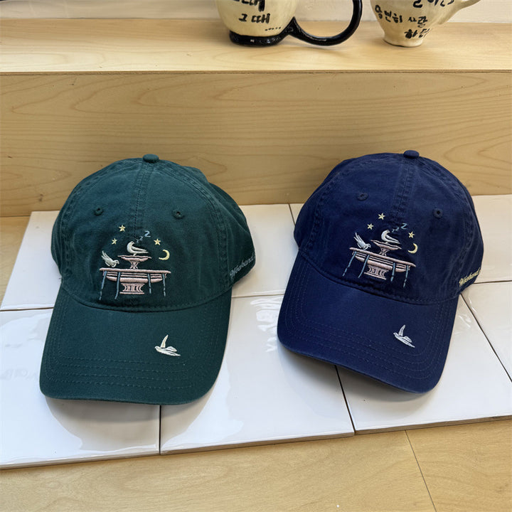 Women's Adjustable Embroidered Cap Bowlift