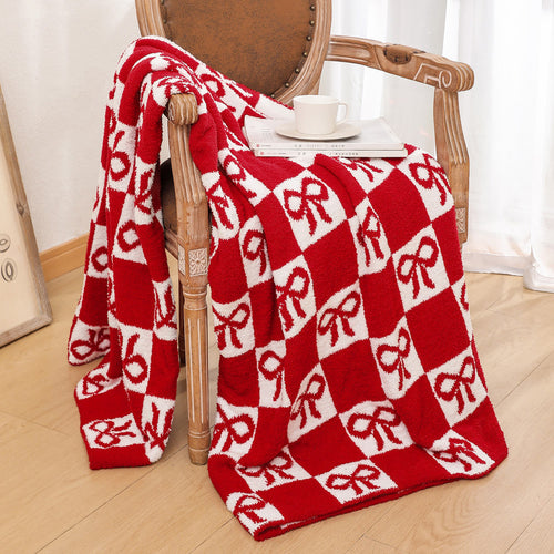 Decorative Knit Throw Blanket Bowlift