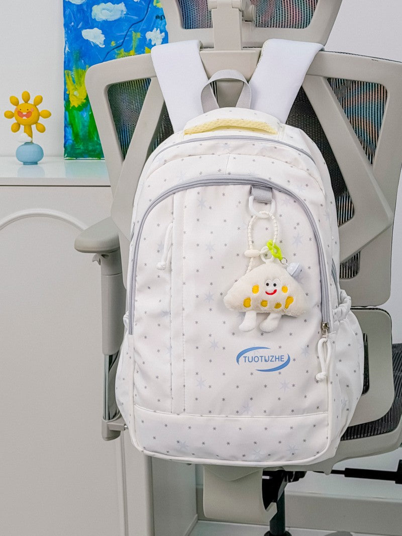 Star-Patterned School Backpack Bowlift