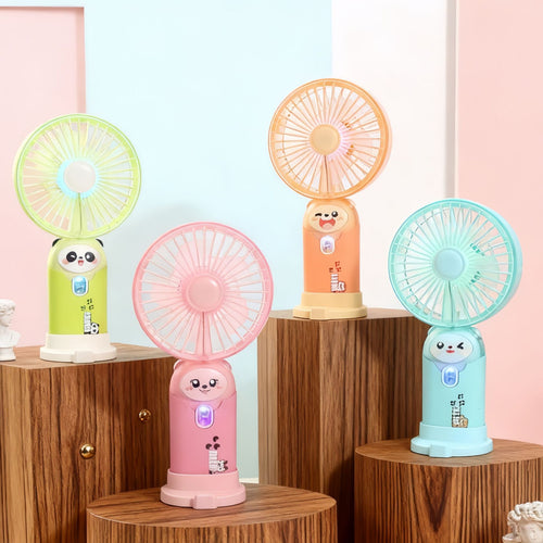 Ladies portable hand fan with cute rabbit design Bowlift