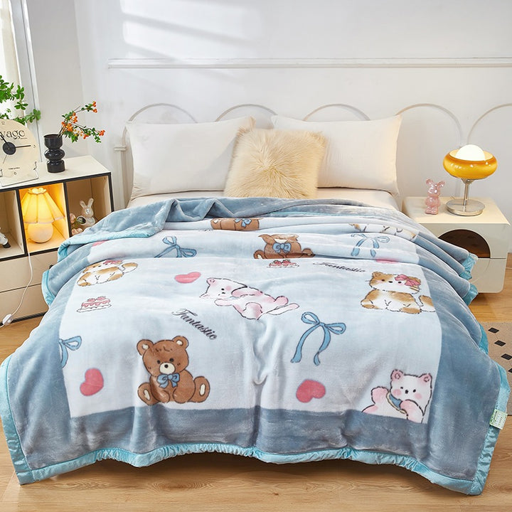 Decorative Fleece Throw Blanket Bowlift
