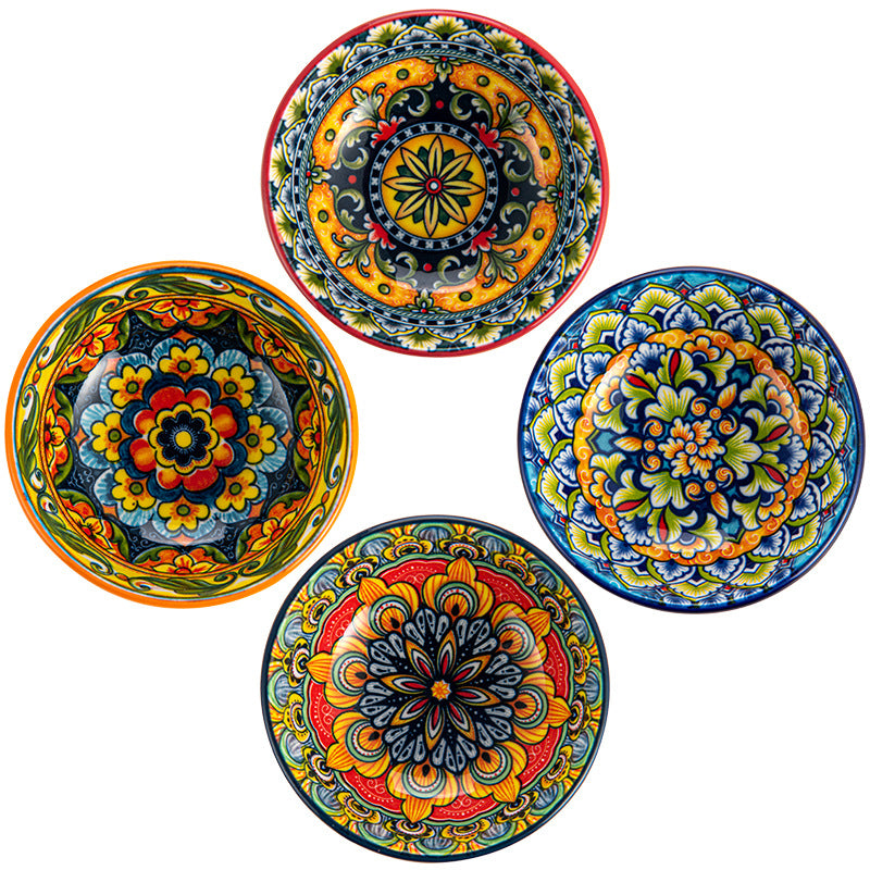 Decorative Artisan Serving Bowls Set