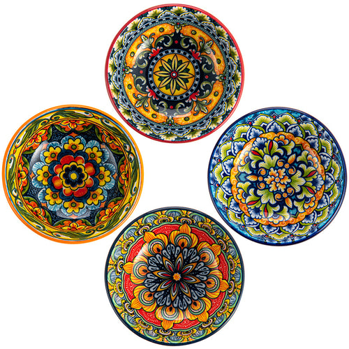 Decorative Artisan Serving Bowls Set