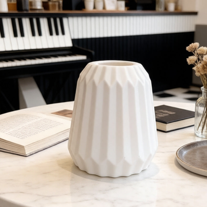 Textured Geometric Table Vase Bowlift