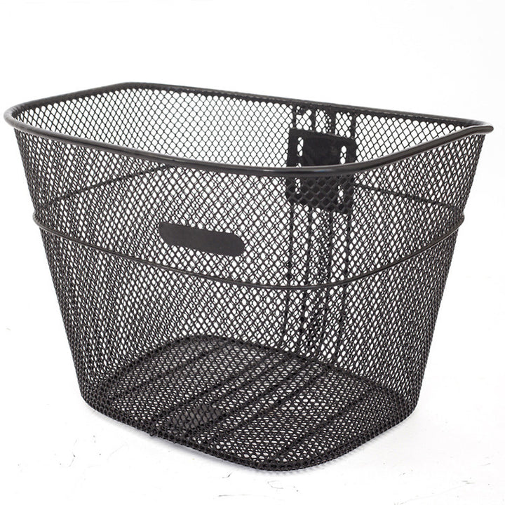 ventilated steel mesh bicycle front basket with quick-release bracket Bowlift