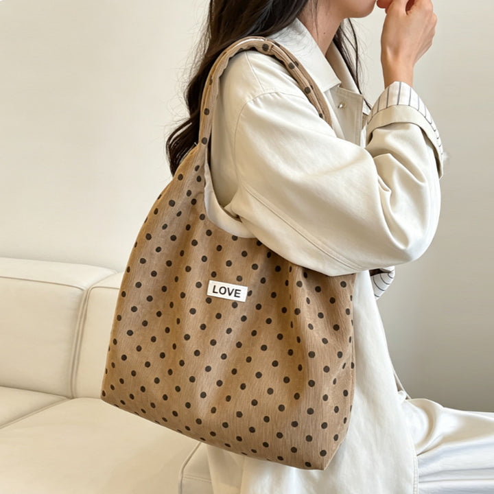Casual Polka Dot Tote Bag Bowlift