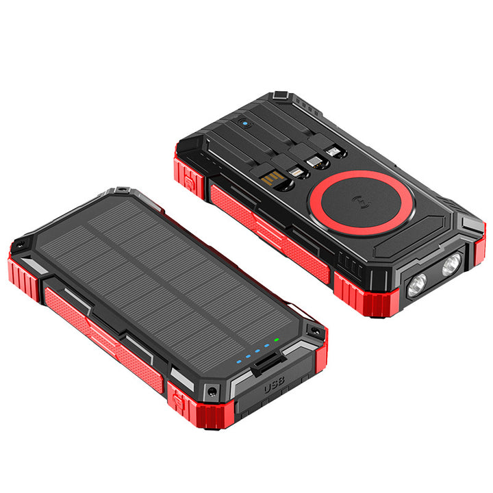 Robust Solar Power Bank with Multifunctional Connections Bowlift