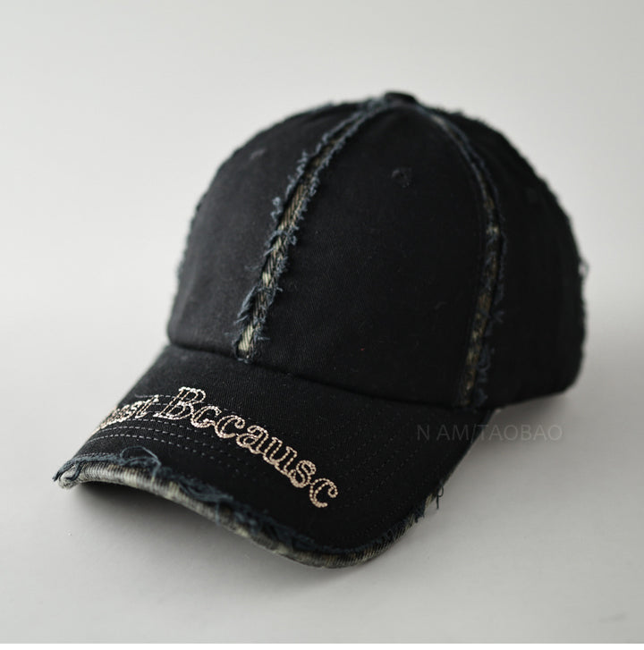 Men's Distressed Vintage-Inspired Baseball Cap Bowlift