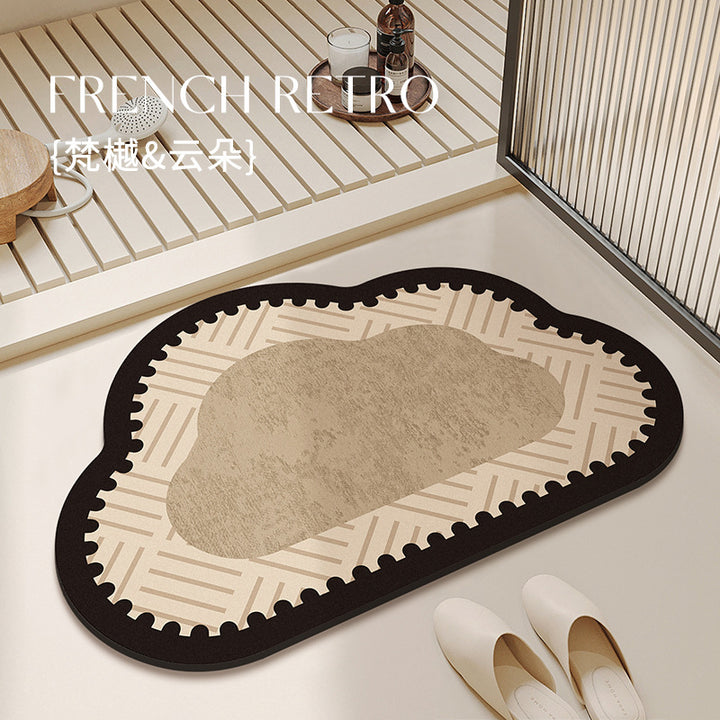 Floral-Printed Bath Runner Bowlift